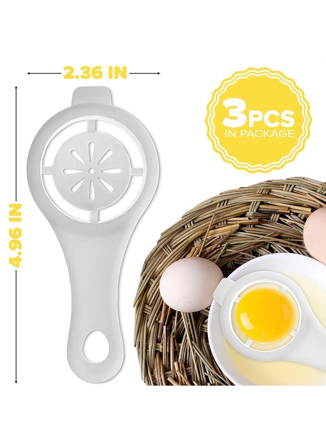 3-PACK Tool Yolk White Separator - Egg Divider Strainer Screen Filter - Baking Kitchen Gadgets - Image 2